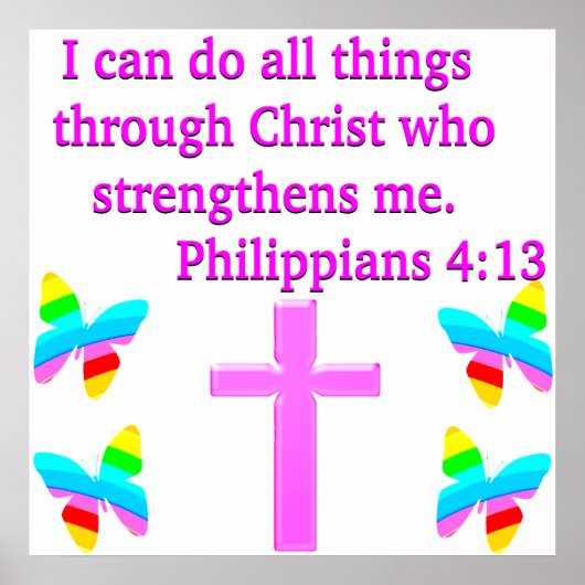 FAITH FILTED PHILIPPIANS 4:13 DESIGN POSTER (Vorne)