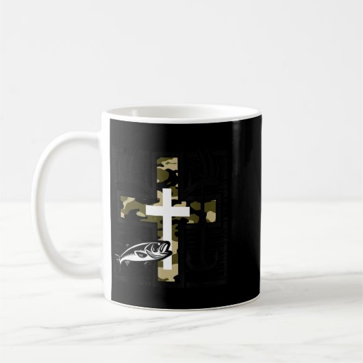Faith Fishing Hunting Camo Cross With Hook B Chris Kaffeetasse (Links)
