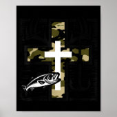 Faith Fishing Hunting Camo Cross With Hook B Chris Poster (Vorne)