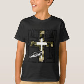 Faith Fishing Hunting Camo Cross With Hook B Chris T-Shirt (Vorderseite)