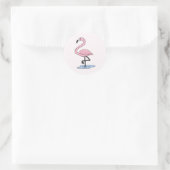 Faith Flamingo Runder Aufkleber (Tasche)