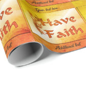 Faith Floral Tree Inspiration Personalisiert Geschenkpapier (Rolleneckpunkt)