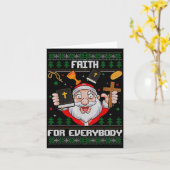 Faith For Everybody Santa Ugly Christmas Christian Karte (Gelbe Blume)