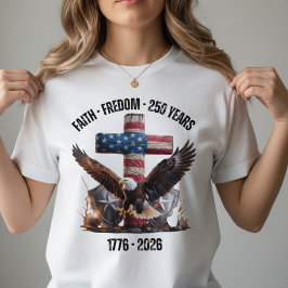 Faith Freedom 250 Years USA Anniversary  Tri-Blend Shirt