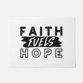 Faith Fuels Hope Quote – Uplifting Christian Art Fußmatte (Vorderseite)