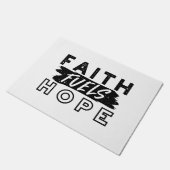 Faith Fuels Hope Quote – Uplifting Christian Art Fußmatte (Schrägansicht)