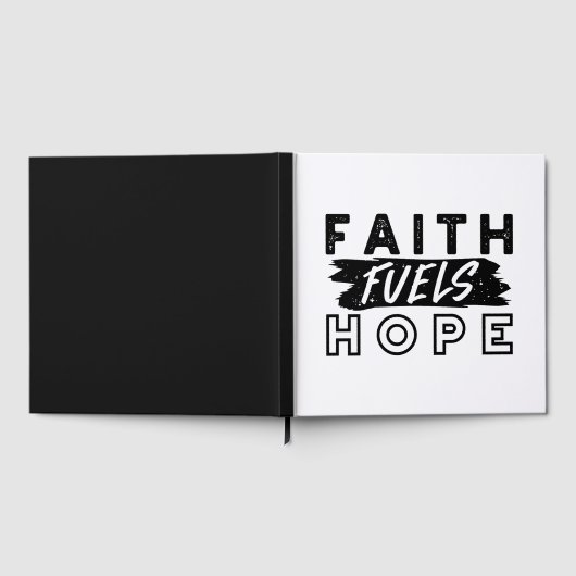 Faith Fuels Hope Quote – Uplifting Christian Art Gästebuch (Voll)