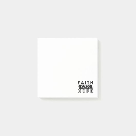Faith Fuels Hope Quote – Uplifting Christian Art Post-it Klebezettel (Vorderseite)