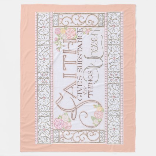 FAITH gibt Stoff Fleece Blanket (Peach) (Vorderseite)