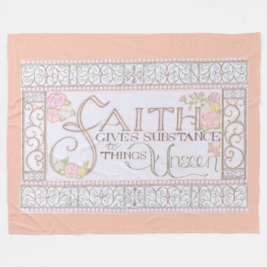 FAITH gibt Stoff Fleece Blanket (Peach) (Vorderseite (Horizontal))