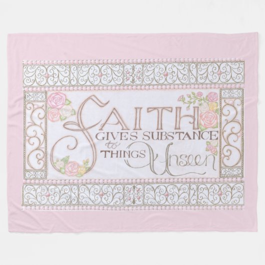FAITH gibt Stoff Fleece Blanket (pink) (Vorderseite (Horizontal))