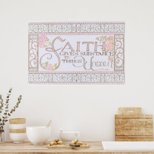 FAITH gibt Stoff Plakat