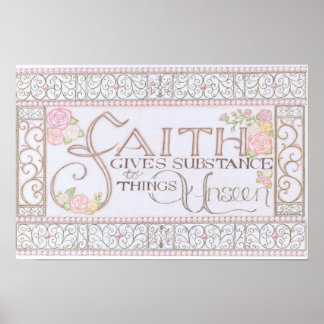 FAITH gibt Stoff Plakat