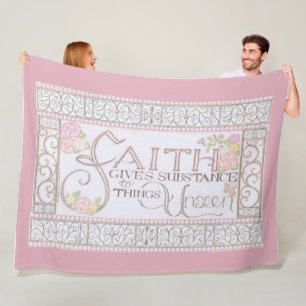 Faith gibt Substanz Fleece Blanket (Lilac)
