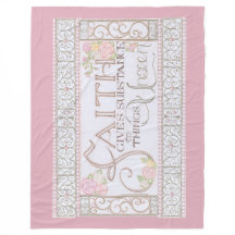 Faith gibt Substanz Fleece Blanket (Lilac)