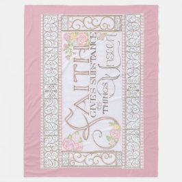 Faith gibt Substanz Fleece Blanket (Lilac)