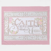 Faith gibt Substanz Fleece Blanket (Lilac) (Vorderseite (Horizontal))