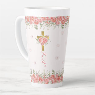 Faith Gift Floral Cross Milchtasse