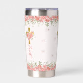 Faith Gift Floral Cross Thermobecher (Vorderseite)