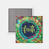 Faith Green Hübsch Fun Floral Moderne Inspirivity Magnet (Vorderseite/Rückseite)