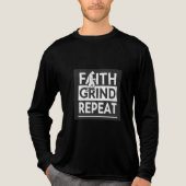Faith Grind Repeat | Daily Hustle Motivational Tri-Blend Shirt (Vorderseite)