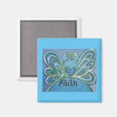 Faith Guardian Angel Word Custom Magnet (Vorderseite/Rückseite)