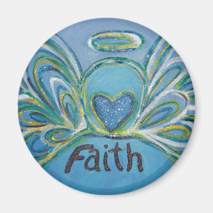 Faith Guardian Angel Word Custom Magnet