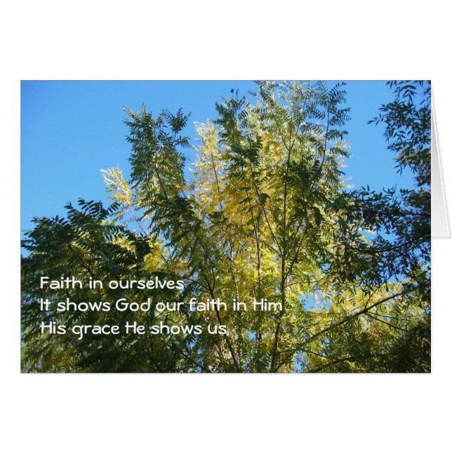 Faith Haiku/Bäume auf Karte (Vorderseite (Horizontal))