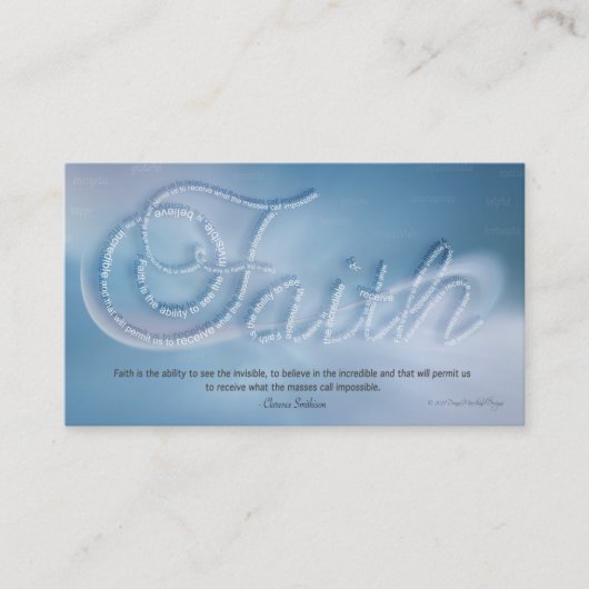 Faith-Handout-Karte Visitenkarte (Vorderseite)