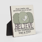 Faith hat dich in Ease versetzt Fotoplatte (Vorderseite)