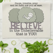 Faith hat dich in Ease versetzt Geschirrtuch (Gefaltet)