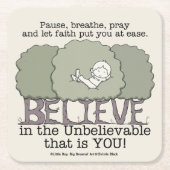 Faith hat dich in Ease versetzt Rechteckiger Pappuntersetzer (Vorderseite)