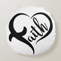 Faith Heart Shape Inspiration Black Typografy