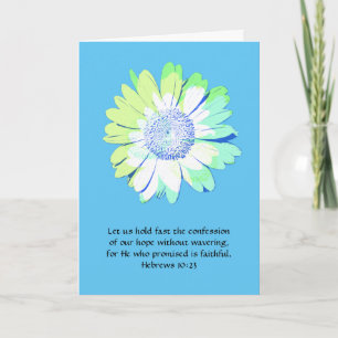 Faith Hebrews 10:23 Daisy Card Karte