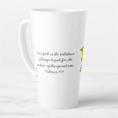 Faith Hebrews 11:1 Christliche Latte-Tasse Milchtasse (Linke Ecke)