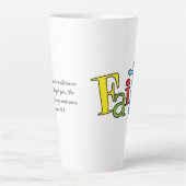 Faith Hebrews 11:1 Christliche Latte-Tasse Milchtasse (Vorderseite)