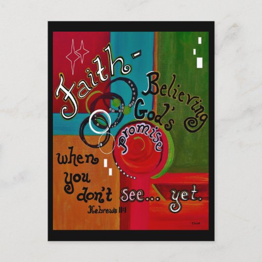 Faith Hebrews 11 Postkarte (Vorderseite)