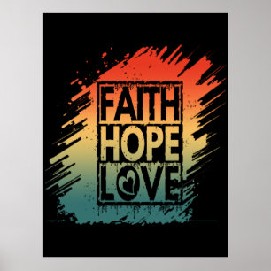 FAITH HOFFNUNG LIEBE INSPIRATIONAL MOTIVIEREND VER POSTER
