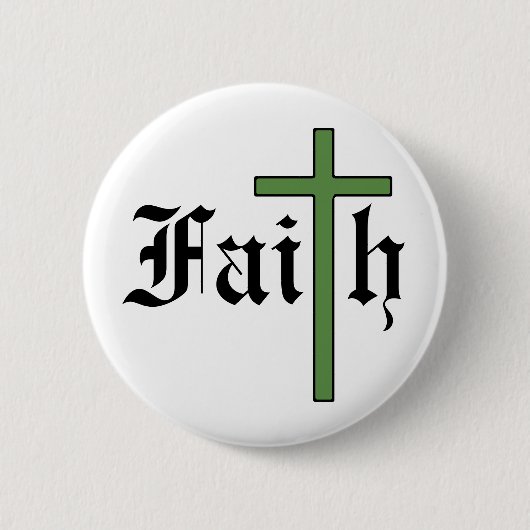Faith Holy Cross Button (Vorderseite)