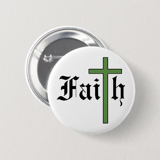 Faith Holy Cross Button (Vorne & Hinten)