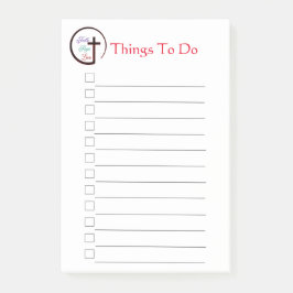 Faith Hop Liebe Cross Post-it Klebezettel