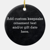 Faith Hope and Liebe Chalkboard Weihnachten Christ Keramikornament (Hinten)