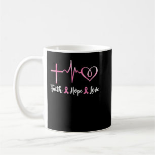 Faith Hope and Liebe Christlich Breast Cancer Awar Kaffeetasse