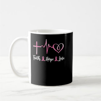 Faith Hope and Liebe Christlich Breast Cancer Awar Kaffeetasse
