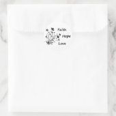 Faith Hope and Liebe Square Sticker (Tasche)