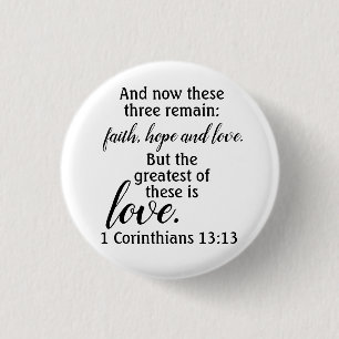 Faith Hope and Love Button
