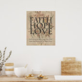 Faith, Hope and Love Poster (Küche)
