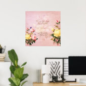 Faith Hope and Love Roses Poster (Heimbüro)