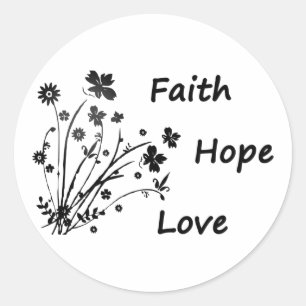Faith Hope and    LoveSquare Sticker