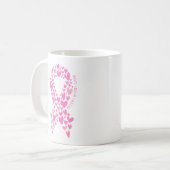 Faith Hope Breast Cancer Pink Ribbon Awareness Kaffeetasse (Vorderseite Links)